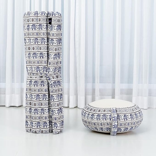 Zafu Sacred Elephant Meditation Cushion Set