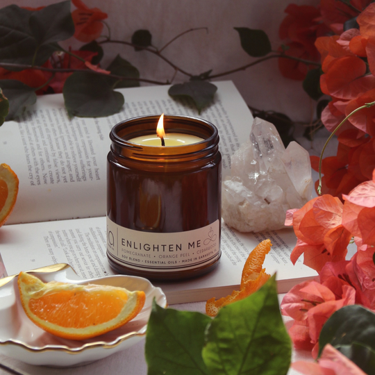 Enlighten Me Soy Blend Candle — Orange Peel, Pomegranate & Vanilla