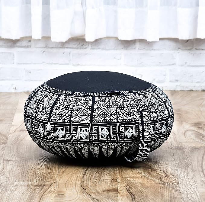 Zafu Midnight Geometric Meditation Cushion Set