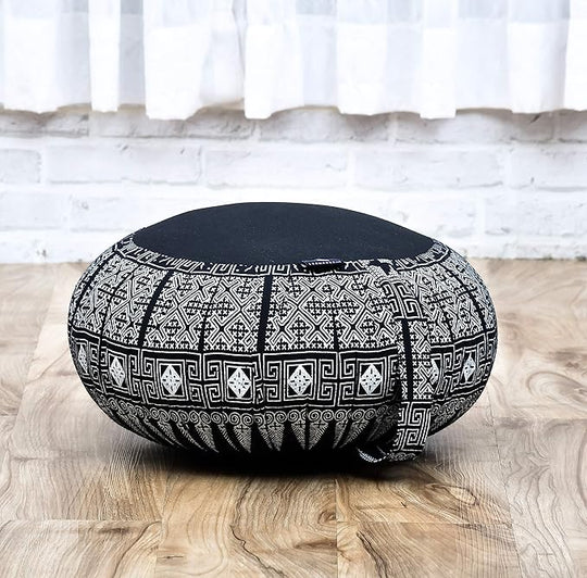 Zafu Midnight Geometric Meditation Cushion Set