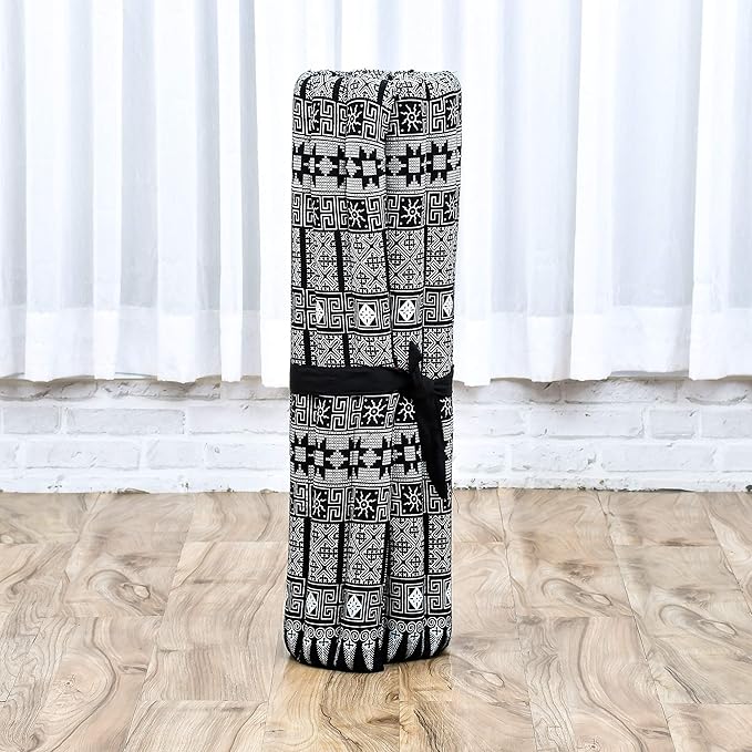 Zafu Midnight Geometric Meditation Cushion Set