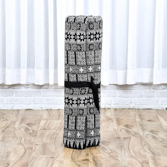 Zafu Midnight Geometric Meditation Cushion Set