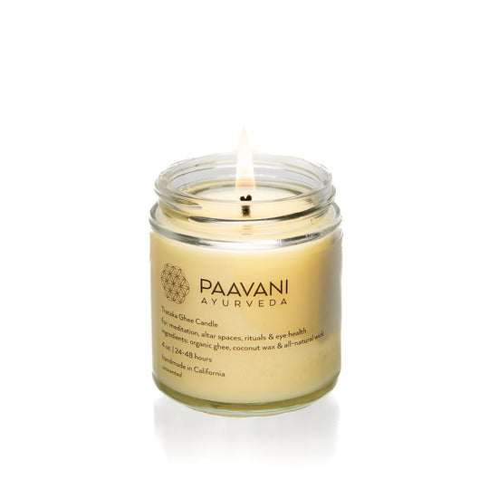 Trataka Ghee Candle | Ayurvedic Meditation Candle for Focus & Eye Health