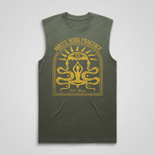 Ignite Your Practice Distressed Muscle Tank Top