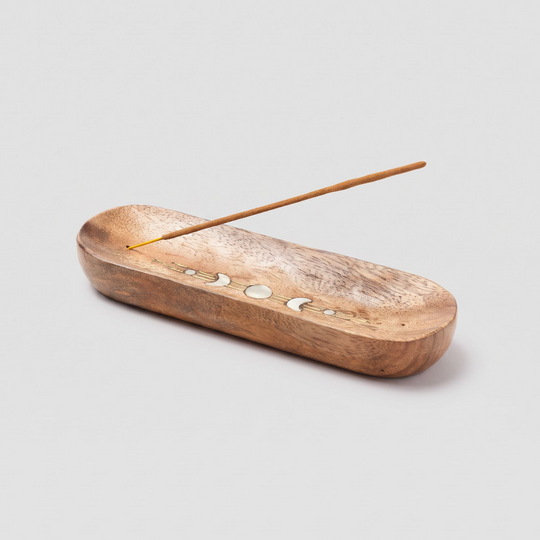 Indukala Moon Phase Double Trinket Dish Incense Holder