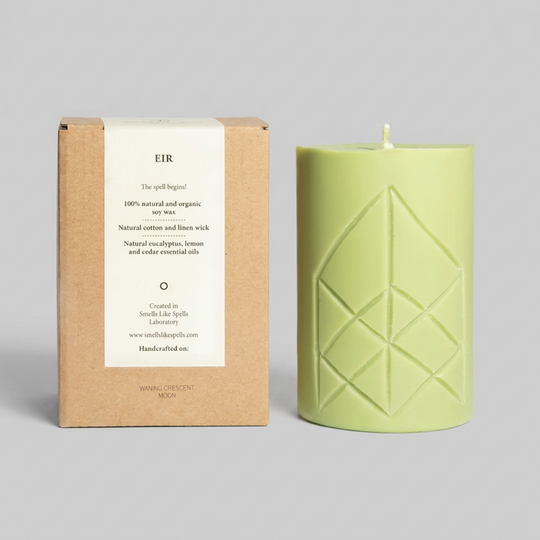 Eir Norse Magic Well-being Rune Pillar Candle