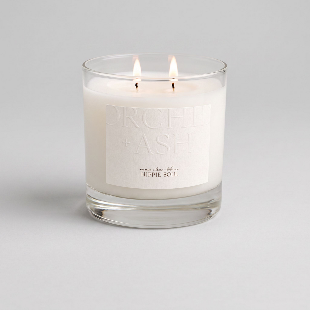 warm citrus + tobacco | HIPPIE SOUL Natural Candle