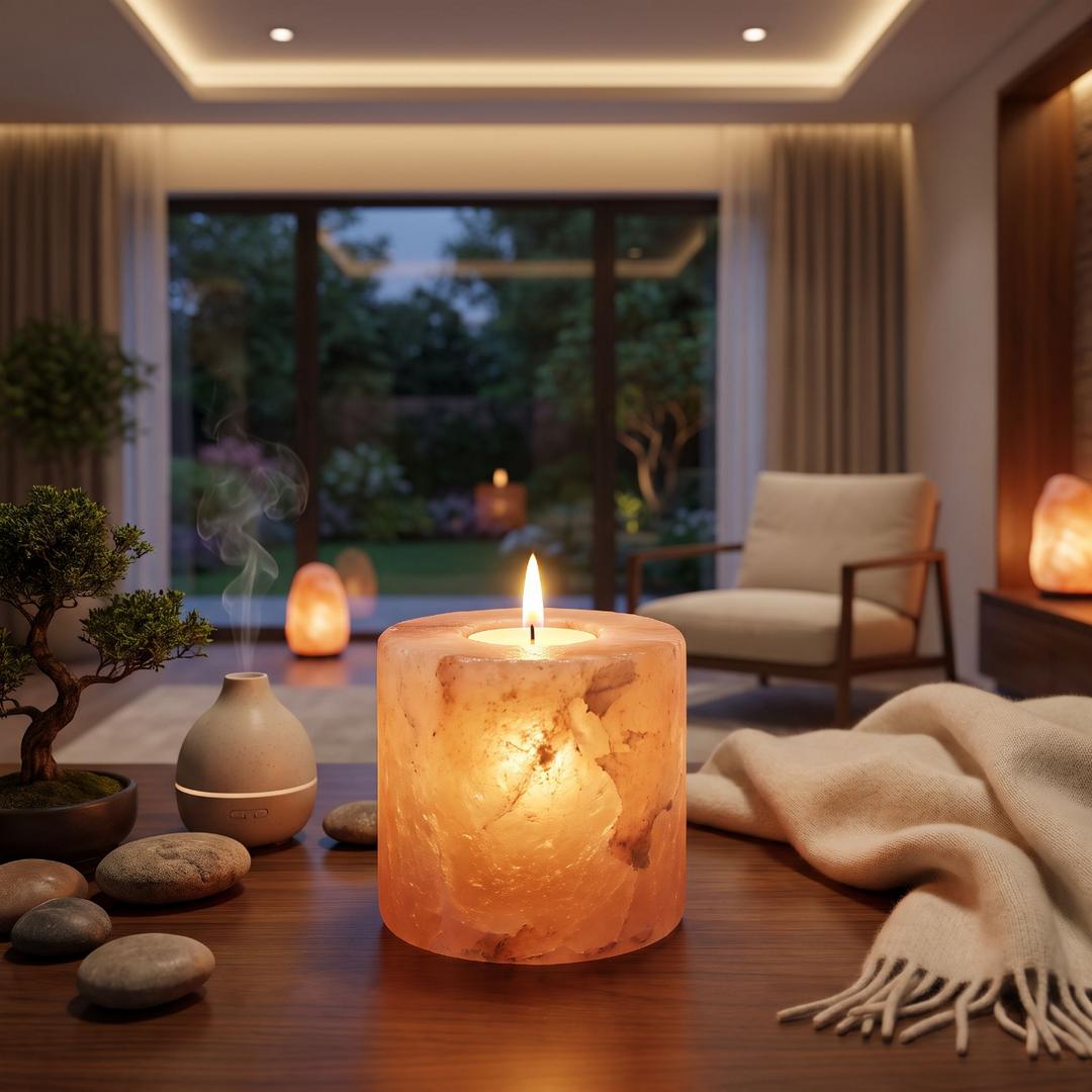 Himalayan Salt Candle   Cylinder Shape