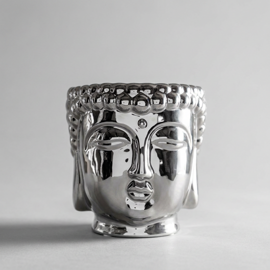 Thompson Ferrier Silver Buddha Candle