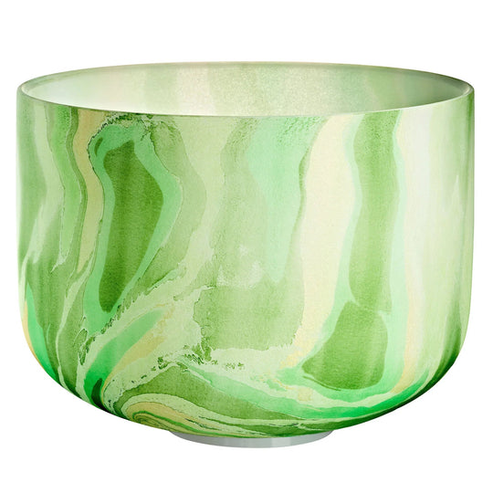 10" Marble Crystal Singing Bowl, F4, Heart Chakra, 432 hz