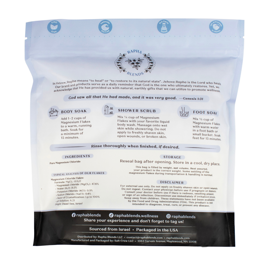 Pure Dead Sea Magnesium Chloride Flakes