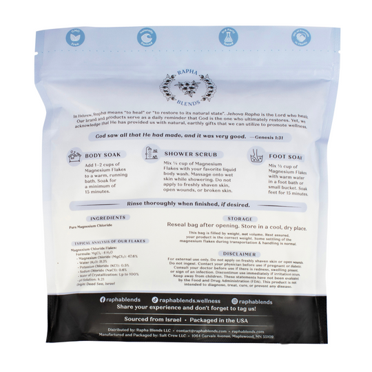 Pure Dead Sea Magnesium Chloride Flakes
