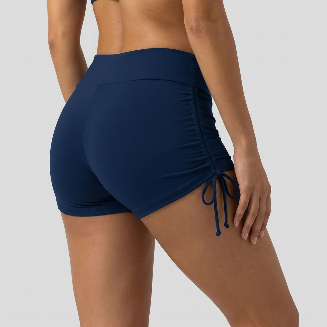 High-Waisted Side Tie 3" Shorts