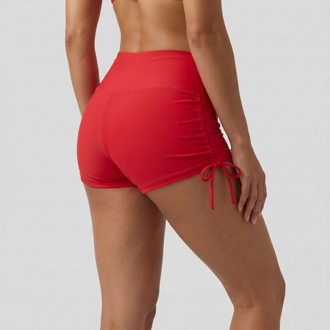 High-Waisted Side Tie 3" Shorts