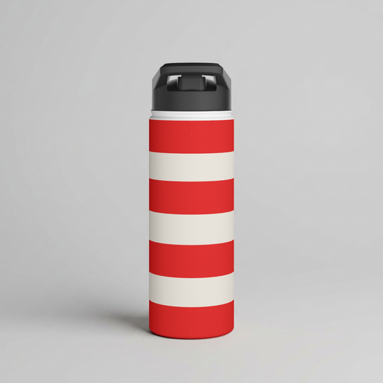 Heritage Red Stripe Stainless Steel Water Bottle 18oz