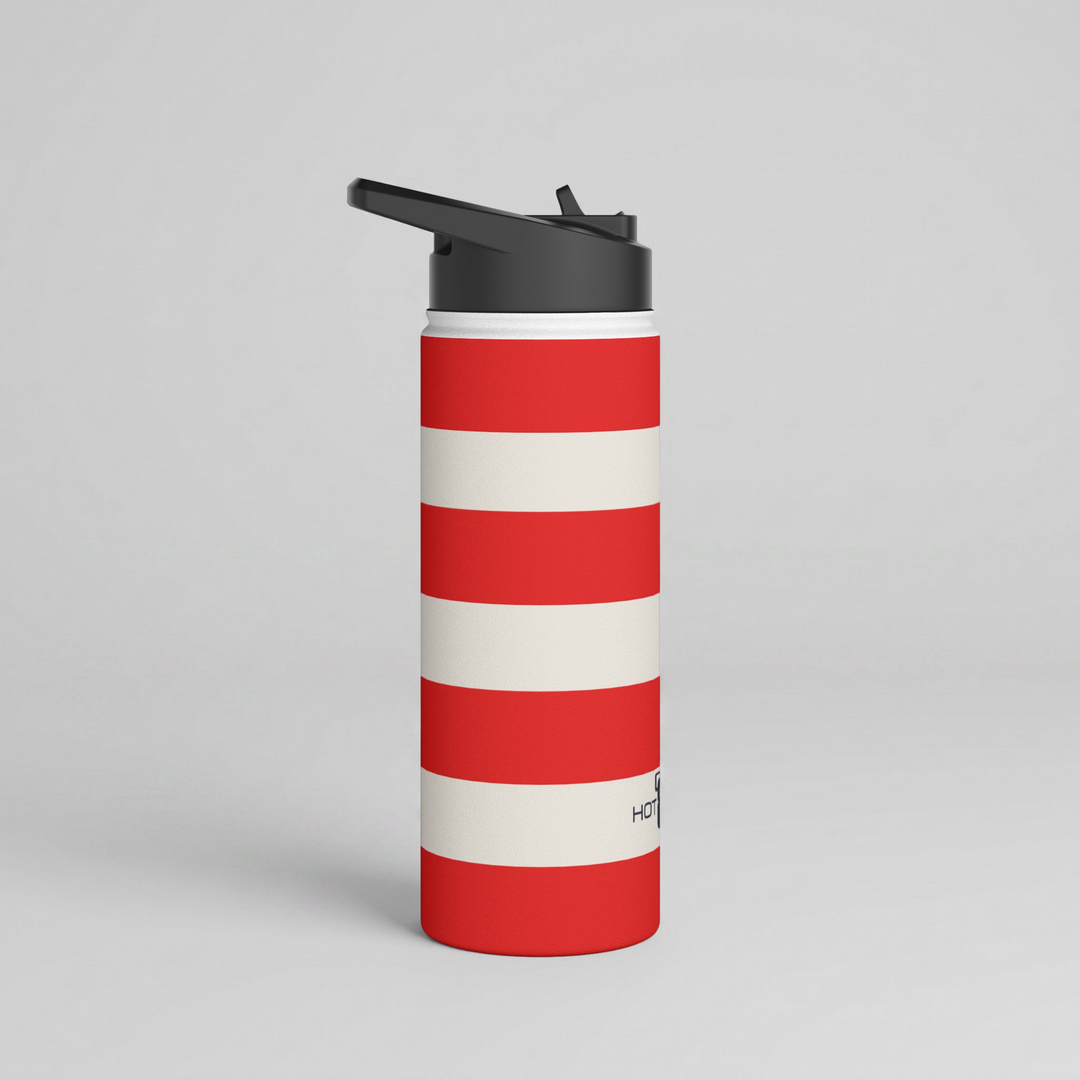 Heritage Red Stripe Stainless Steel Water Bottle 18oz