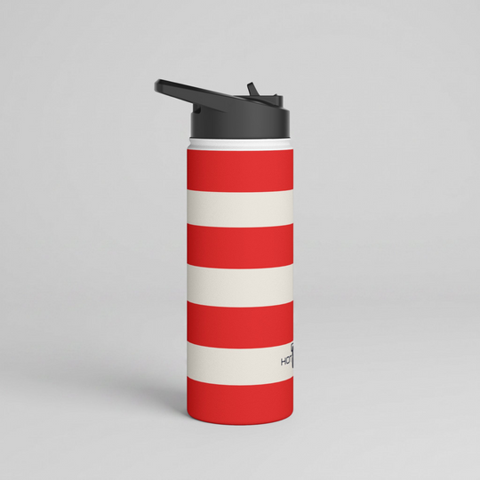 Heritage Red Stripe Stainless Steel Water Bottle 18oz