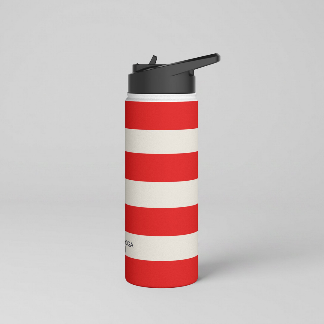 Heritage Red Stripe Stainless Steel Water Bottle 18oz