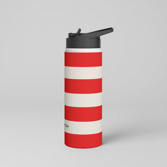 Heritage Red Stripe Stainless Steel Water Bottle 18oz