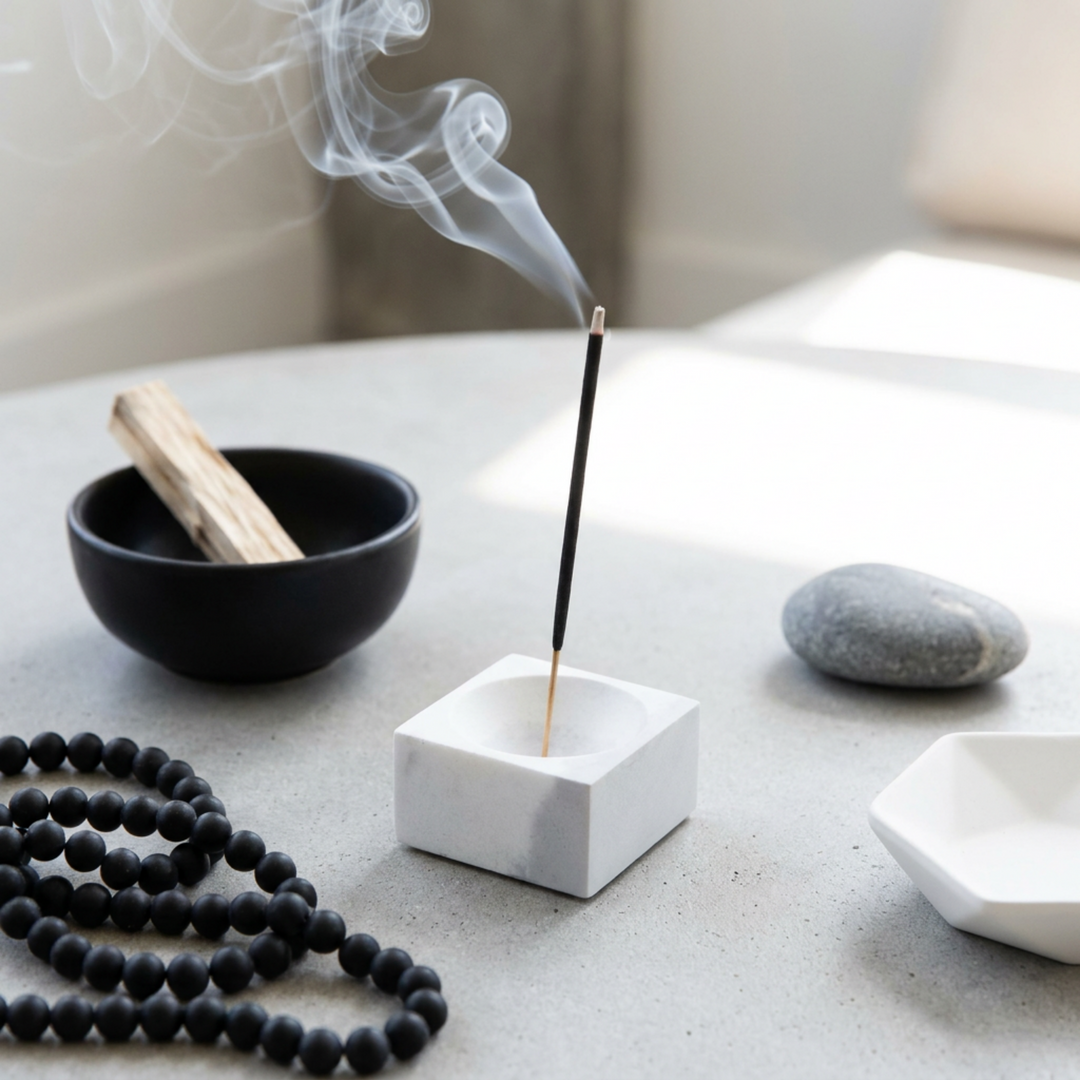 Pretti.Cool Grey Square Incense Holder