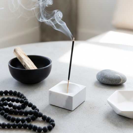 Pretti.Cool Grey Square Incense Holder