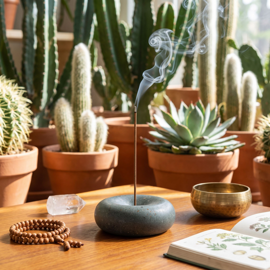 Bubble Incense Holder | Dark Green Terrazzo