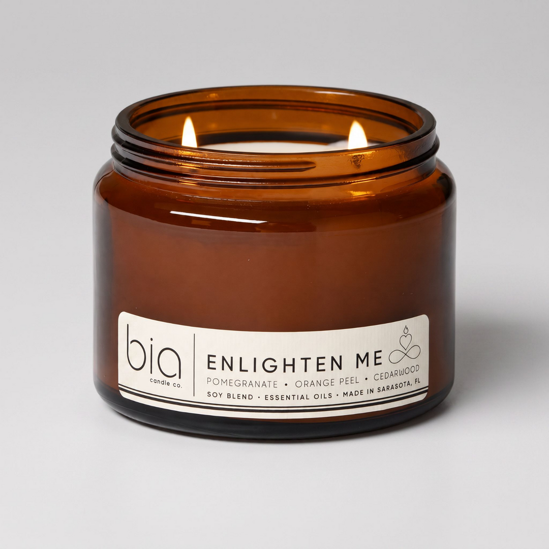 Enlighten Me Soy Blend Candle — Orange Peel, Pomegranate & Vanilla