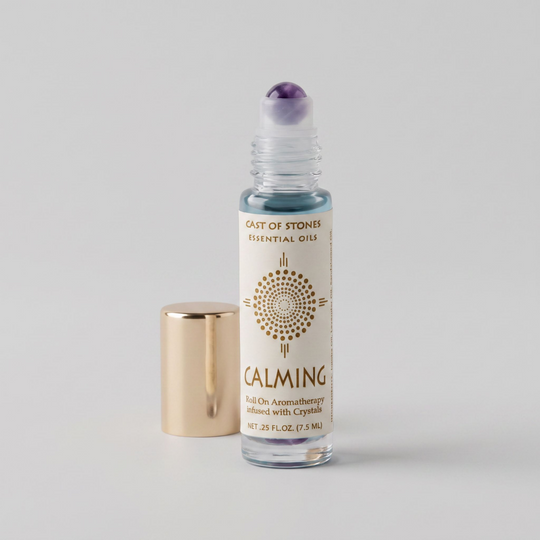 Calming Roll-On - Essential Oil Aromatherapy with Amethyst Crystals