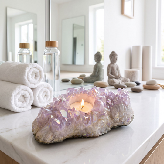 Amethyst Candle Holder