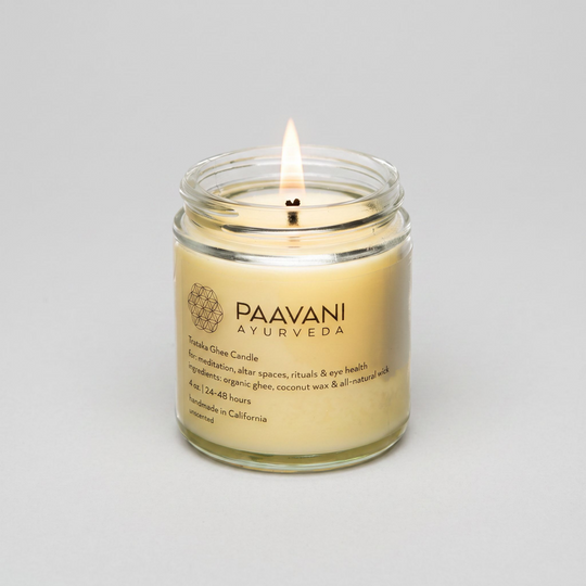 Trataka Ayurvedic Meditation Ghee Candle for Focus