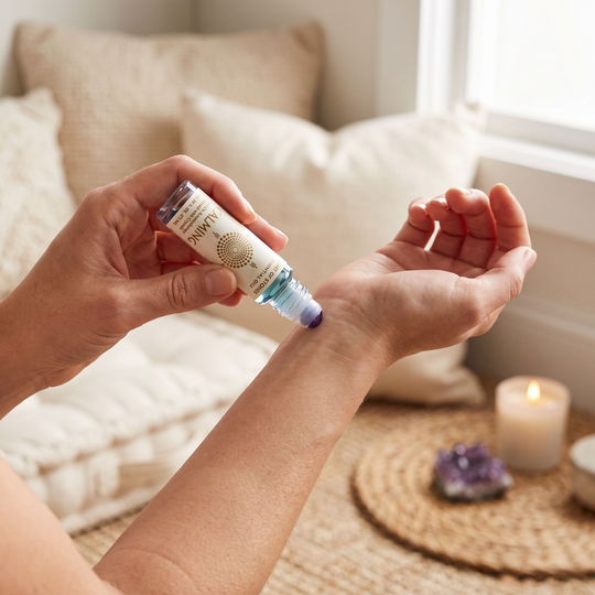Calming Roll-On - Essential Oil Aromatherapy with Amethyst Crystals
