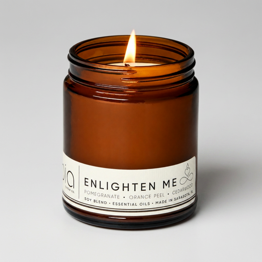 Enlighten Me Soy Blend Candle — Orange Peel, Pomegranate & Vanilla