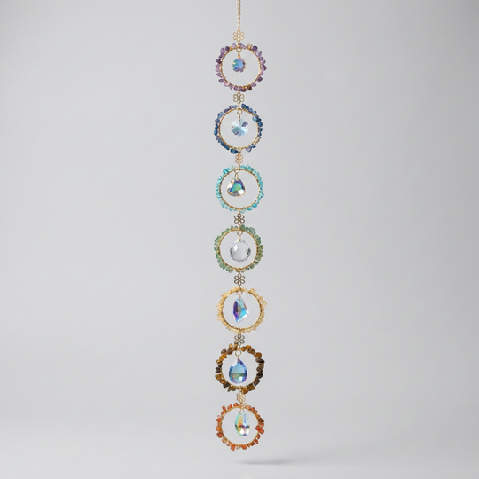 7 Chakra Crystal Suncatcher & Gemstone Window Hanging