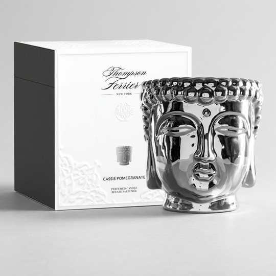 Thompson Ferrier Silver Buddha Candle