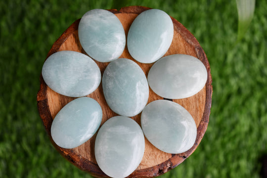 Amazonite Worry Stone for crystal healing (Pocket Palm Stone / Thumb Stone)