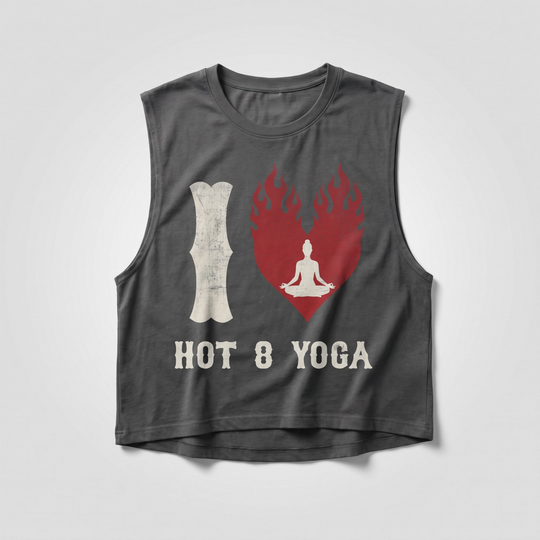 I Heart Hot 8 Yoga Vintage Sleeveless Muscle T-Shirt