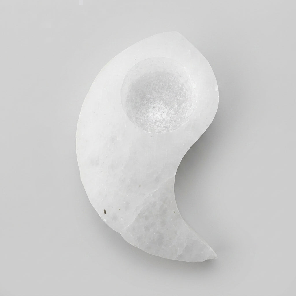 Selenite Yin Yang Candle Holders