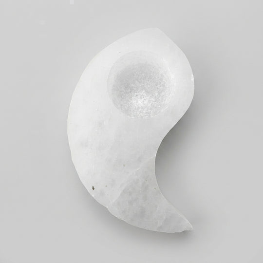 Selenite Yin Yang Candle Holders