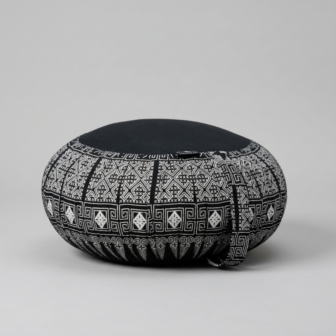 Zafu Midnight Geometric Meditation Cushion Set
