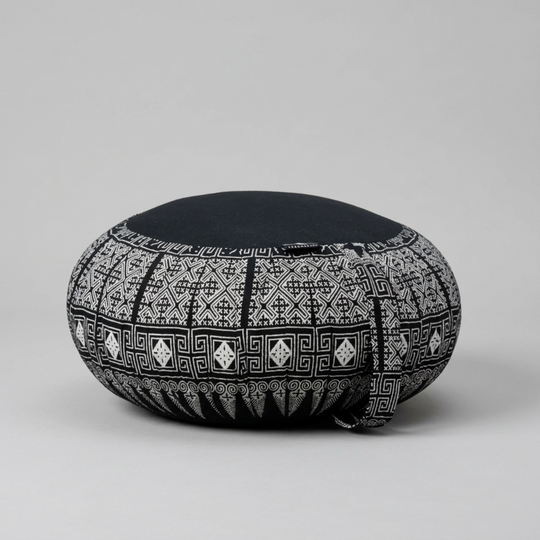 Zafu Midnight Geometric Meditation Cushion Set