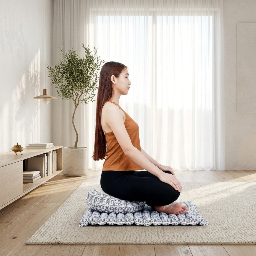 Zafu Sacred Elephant Meditation Cushion Set