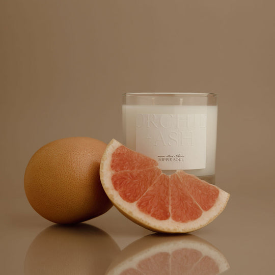 warm citrus + tobacco | HIPPIE SOUL Natural Candle