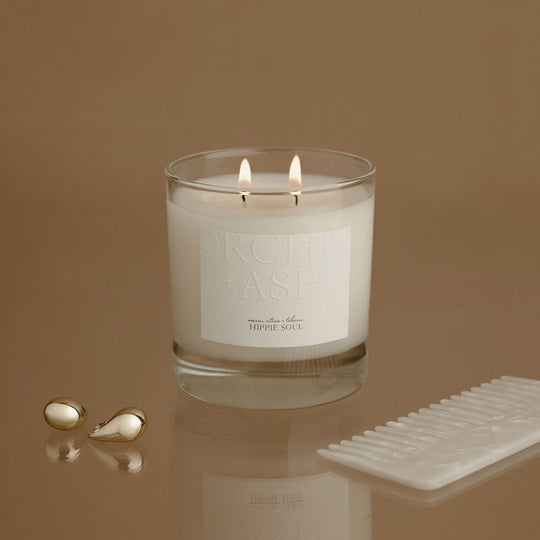 warm citrus + tobacco | HIPPIE SOUL Natural Candle
