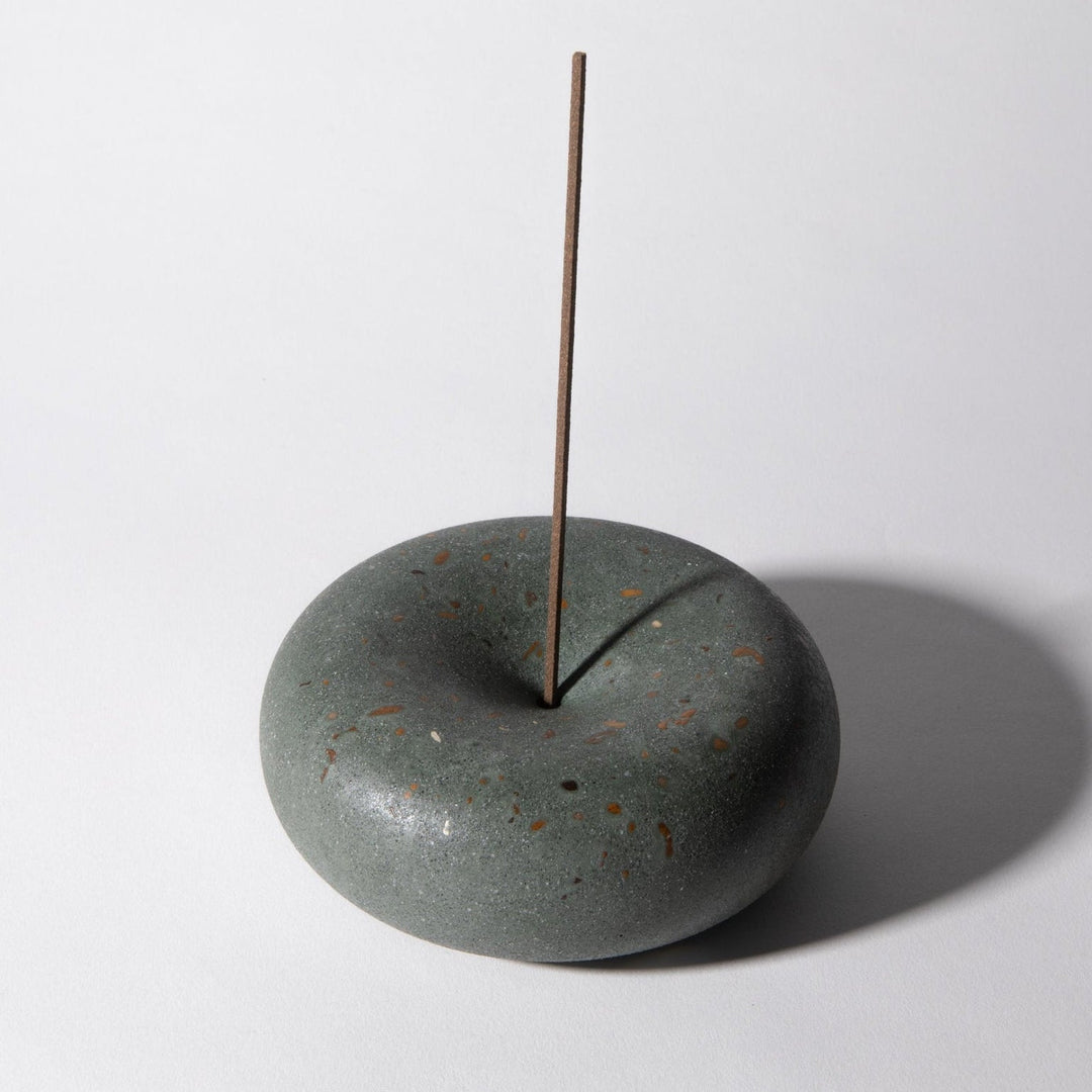 Bubble Incense Holder | Dark Green Terrazzo