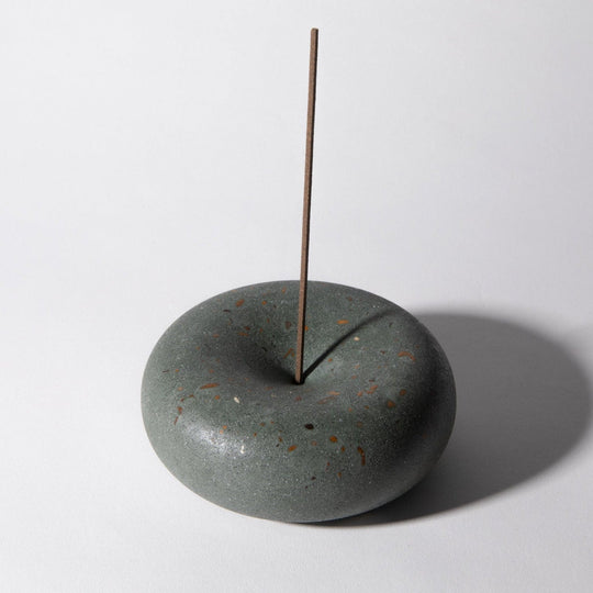 Bubble Incense Holder | Dark Green Terrazzo