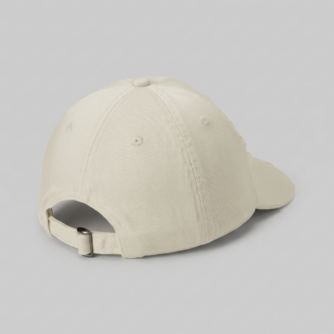 Sweat Badge Distressed Baseball Hat