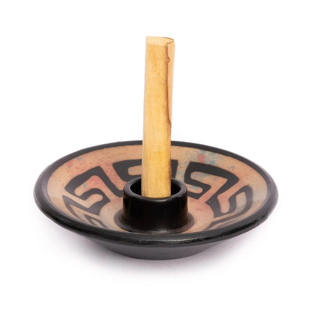 Chulucanas Ceramic Palo Santo Holder | Includes 5 Palo Santo Sticks