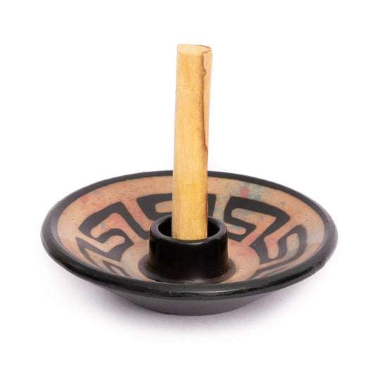 Chulucanas Ceramic Palo Santo Holder | Includes 5 Palo Santo Sticks