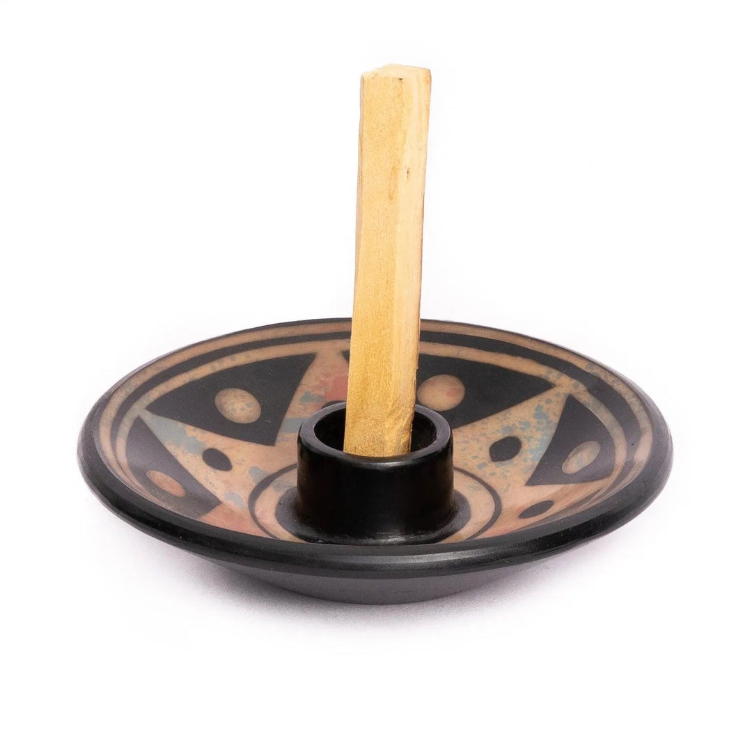 Chulucanas Ceramic Palo Santo Holder | Includes 5 Palo Santo Sticks
