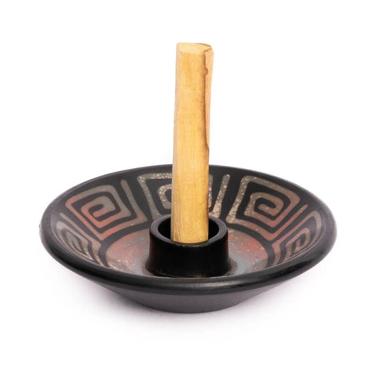 Chulucanas Ceramic Palo Santo Holder | Includes 5 Palo Santo Sticks